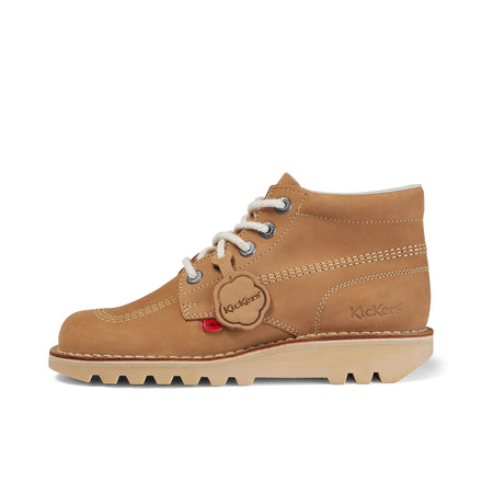 Left side view of Adult Mens Kick Hi Nubuck Tan