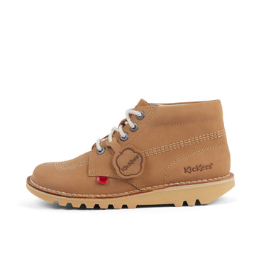 Left side view of Adult Mens Kick Hi Nubuck Tan