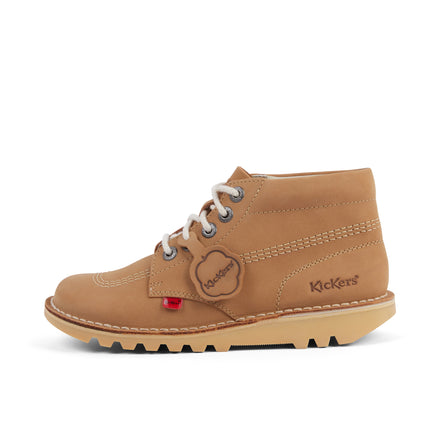 Left side view of Adult Mens Kick Hi Nubuck Tan