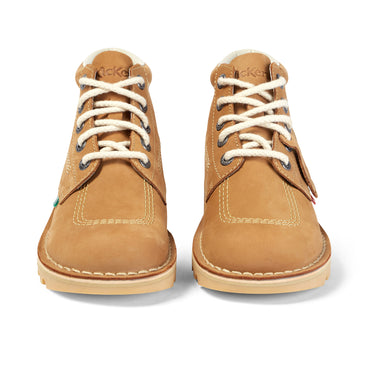 Front view of Adult Mens Kick Hi Nubuck Tan