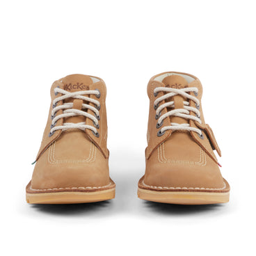 Front view of Adult Mens Kick Hi Nubuck Tan