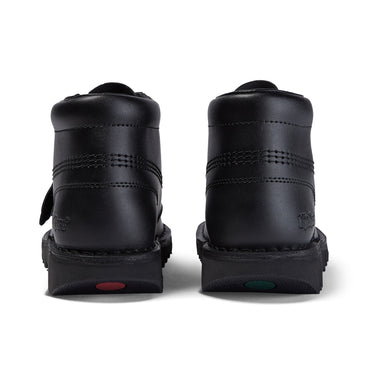 Back view of Adult Womens Kick Hi Leather Black