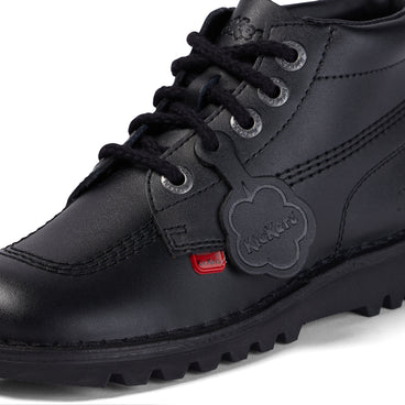 Detail view (close-up) of Adult Womens Kick Hi Leather Black