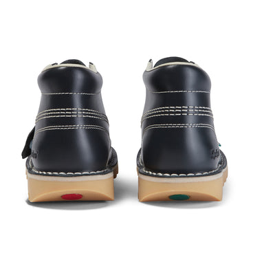 Back view of Adult Womens Kick Hi Leather Navy