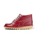 Left side view of Adult Womens Kick Hi Leather Red