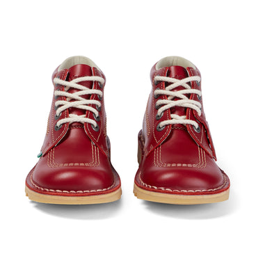 Front view of Adult Womens Kick Hi Leather Red