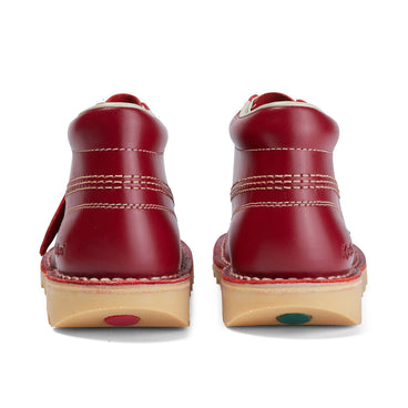 Back view of Adult Womens Kick Hi Leather Red