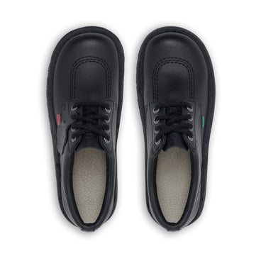 Detail view (Top view mapped) of Adult Womens Kick Lo Leather Black