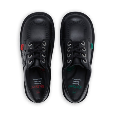 Detail view (Top view mapped) of Junior Unisex Kick Lo Leather Black