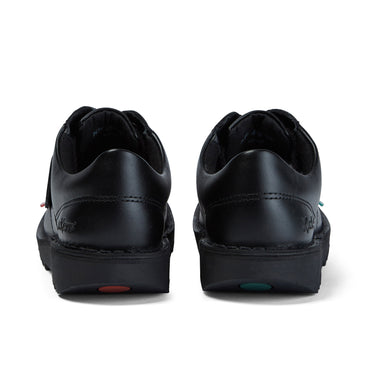 Back view of Junior Unisex Kick Lo Leather Black