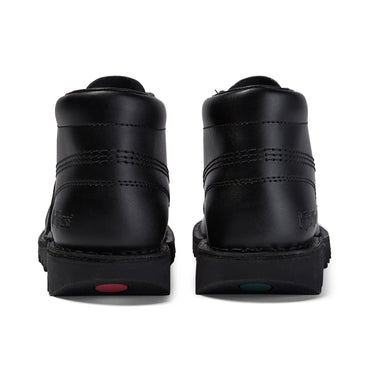 Back view of Youth Unisex Kick Hi Leather Black