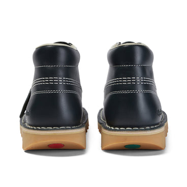 Back view of Adult Unisex Leather Kick Hi Core Navy