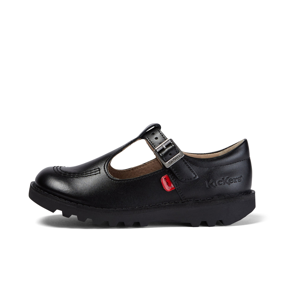 Kickers Junior Girls Kick T Bar Leather Shoes