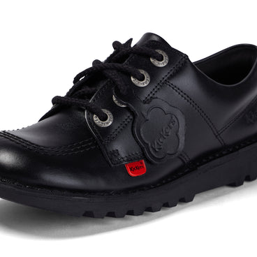 Detail view (close-up) of Youth Unisex Kick Lo Leather Black