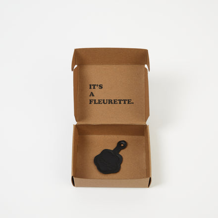 Unisex Leather Fleurette Black