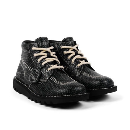 Adult Unisex Kick Hi Grain Leather Mains Grey