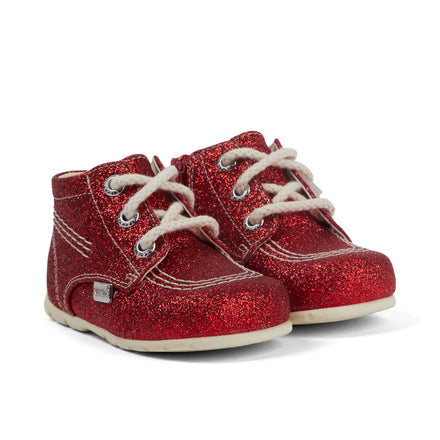 Baby Unisex Kick Hi Glitter Boots Red