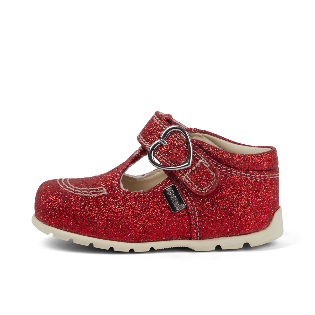 Kickers Unisex Kick T Glitter Shoes - Red