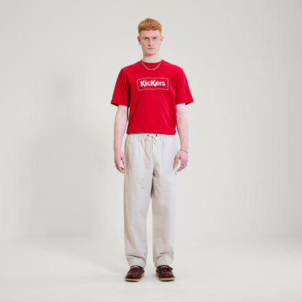 Adult Mens Kickers Classic Box Tee Red