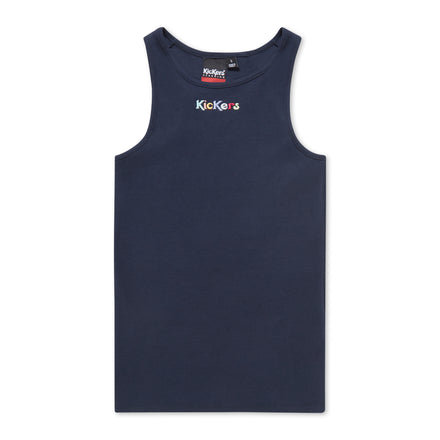 Adult Womens Kickers Classic Ribbed Vest Navy