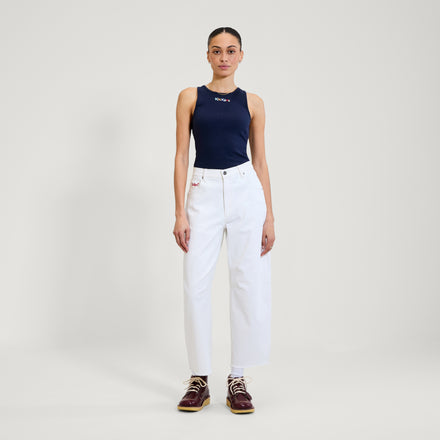 Adult Womens Kickers Classic Ribbed Vest Navy