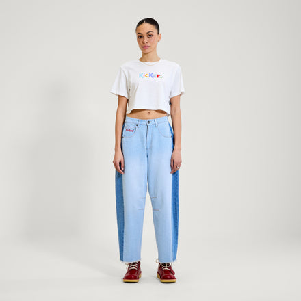 Adult Womens Kickers Classic Crew Neck Tee White