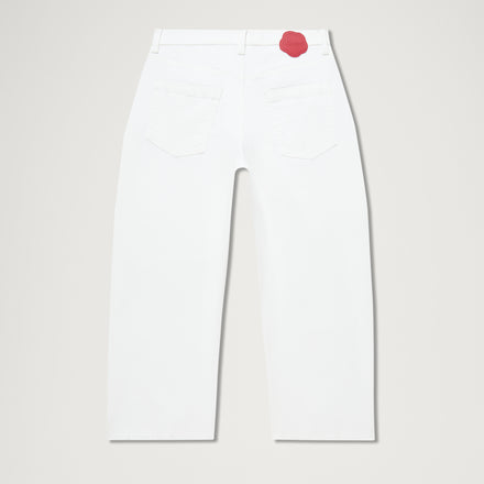 Adult Womens Kickers Classic Barrel Leg Jean White