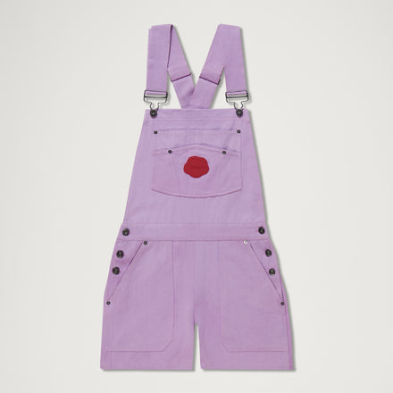 Adult Womens Kickers Classics Dungaree Short Purple