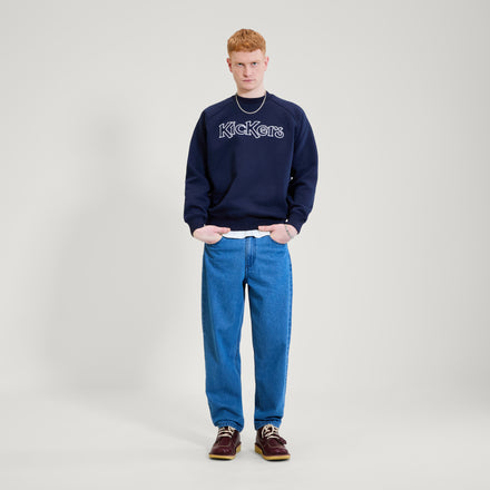 Adult Unisex Kicker Classic Crew Sweatshirt Navy