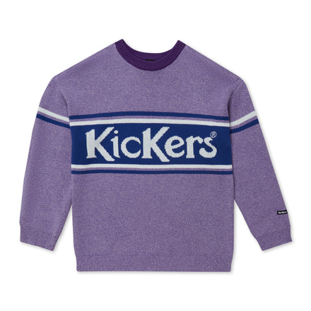 Adult Unisex Kickers Chest Logo Knit Purple