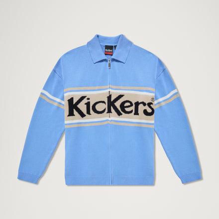 Adult Unisex Kickers Classic Zip Through Knit Blue
